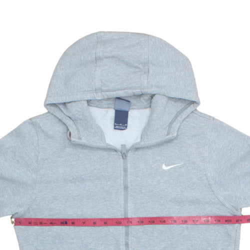 Nike Men's Grey Full Zip Hoodie M Fleece Cotton Blend