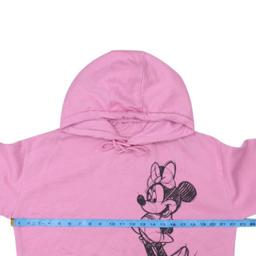 Disney Primark Women Pink Minnie Mouse Pullover Hoodie Size S