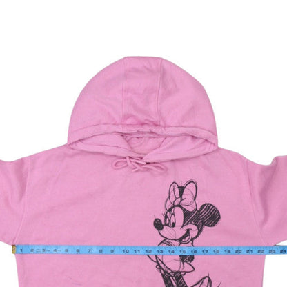 Disney Primark Women Pink Minnie Mouse Pullover Hoodie Size S