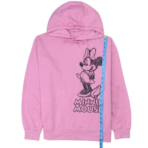Disney Primark Women Pink Minnie Mouse Pullover Hoodie Size S