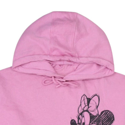 Disney Primark Women Pink Minnie Mouse Pullover Hoodie Size S