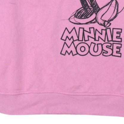 Disney Primark Women Pink Minnie Mouse Pullover Hoodie Size S