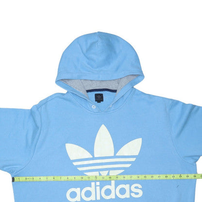 Adidas Mens Blue 2XL Pullover Hoodie Sweatshirt Graphic Logo