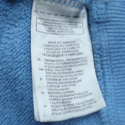 Adidas Mens Blue 2XL Pullover Hoodie Sweatshirt Graphic Logo