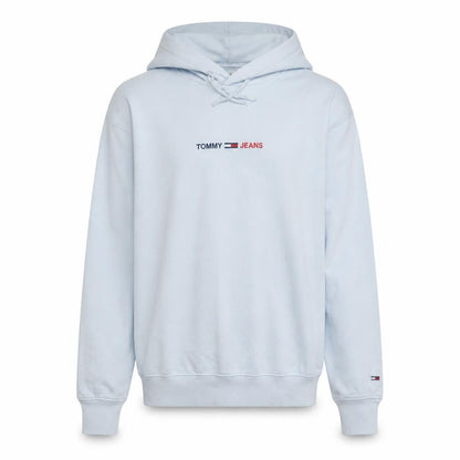 Tommy Jeans Mens White XL Pullover Hoodie with Logo Print
