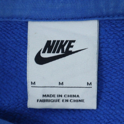 Nike Men's Blue Pullover Hoodie M Fleece Logo Sportswear