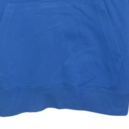 Nike Men's Blue Pullover Hoodie M Fleece Logo Sportswear