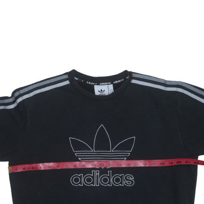 Adidas Men's Black Crew Neck Long Sleeve Sweatshirt Size S