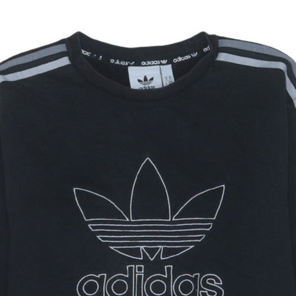 Adidas Men's Black Crew Neck Long Sleeve Sweatshirt Size S