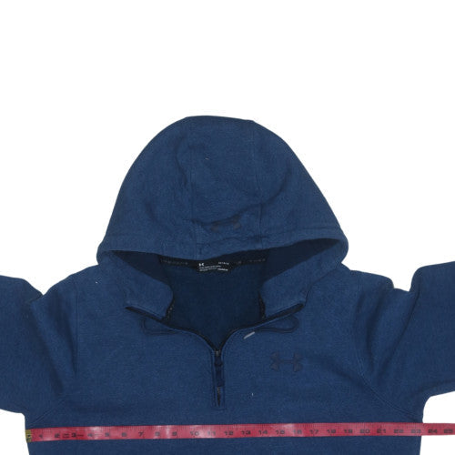 Under Armour Mens Blue 1/2 Zip Hoodie Fleece Pullover Size L