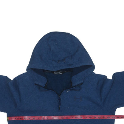 Under Armour Mens Blue 1/2 Zip Hoodie Fleece Pullover Size L