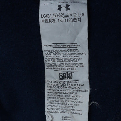 Under Armour Mens Blue 1/2 Zip Hoodie Fleece Pullover Size L