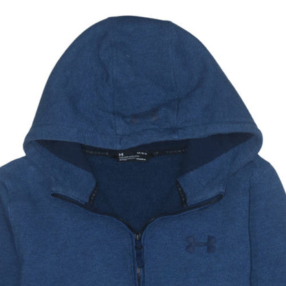 Under Armour Mens Blue 1/2 Zip Hoodie Fleece Pullover Size L