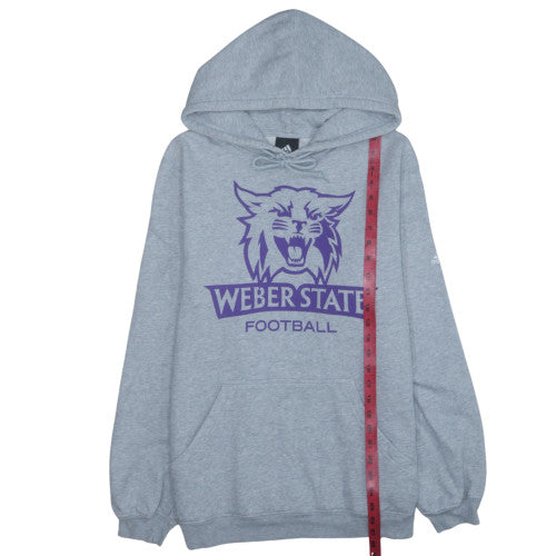 Adidas Men’s Grey Pullover Hoodie M Weber State Football Fleece