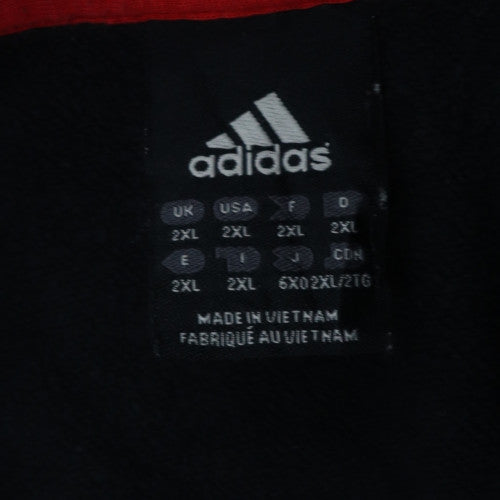 Adidas Men's Black 2XL Pullover Hoodie Fleece Sweatshirt