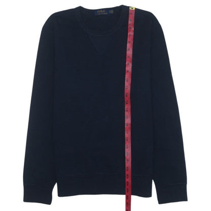 Ralph Lauren Men’s Blue Crew Neck Cotton Pullover Sweatshirt S