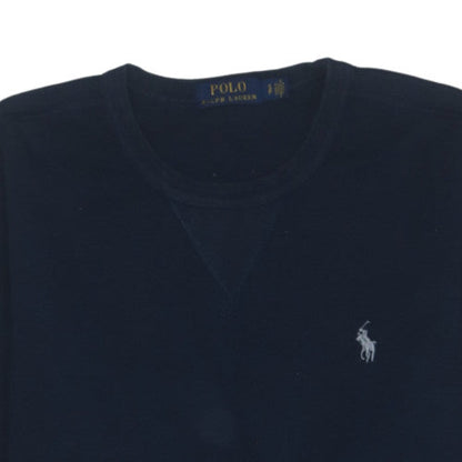 Ralph Lauren Men’s Blue Crew Neck Cotton Pullover Sweatshirt S