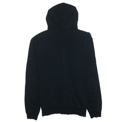 Puma Men's Black Full Zip Hoodie L Fleece Logo Sportswear