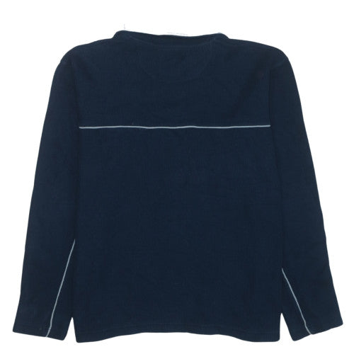 Fred Perry Men's Blue 1/4 Zip Cotton Sweatshirt Size L