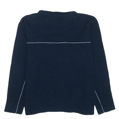 Fred Perry Men's Blue 1/4 Zip Cotton Sweatshirt Size L
