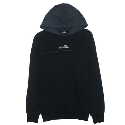 Ellesse Men's Black Pullover Hoodie M Fleece Logo Sweatshirt
