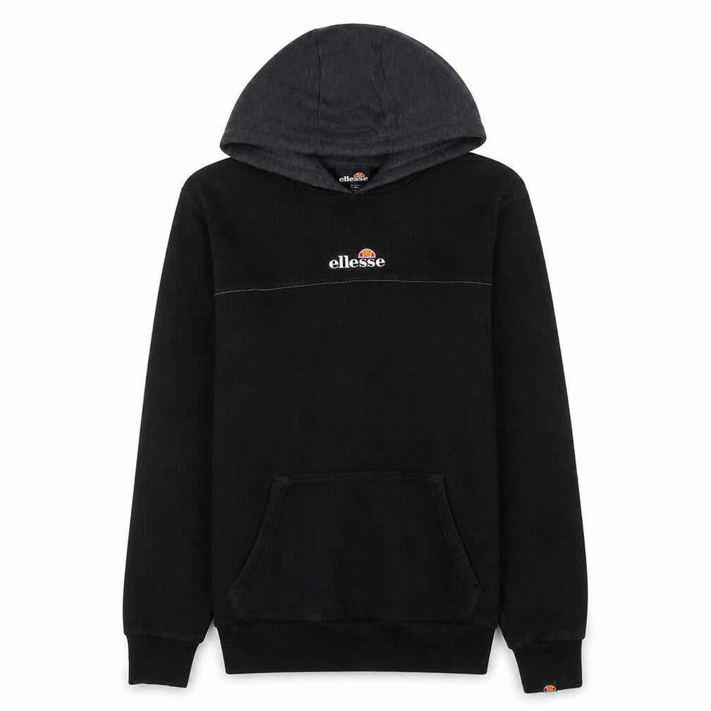 Ellesse Men's Black Pullover Hoodie M Fleece Logo Sweatshirt
