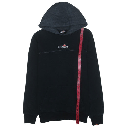 Ellesse Men's Black Pullover Hoodie M Fleece Logo Sweatshirt