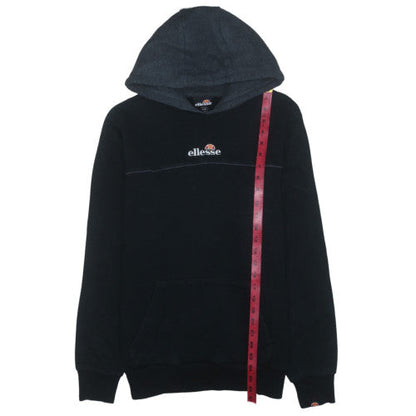 Ellesse Men's Black Pullover Hoodie M Fleece Logo Sweatshirt