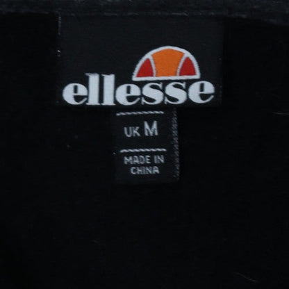 Ellesse Men's Black Pullover Hoodie M Fleece Logo Sweatshirt