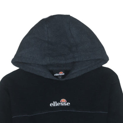Ellesse Men's Black Pullover Hoodie M Fleece Logo Sweatshirt