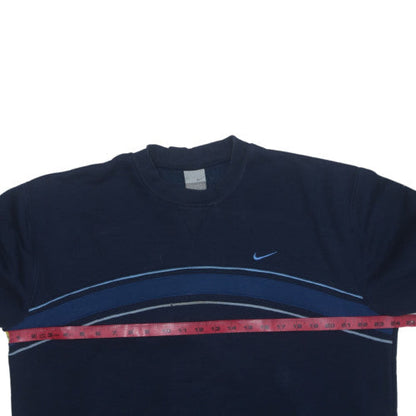 Nike Mens Blue Logo Pullover Sweatshirt L Regular Fit Vintage