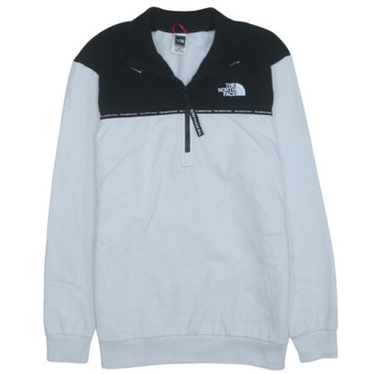 The North Face Womens White Black 1/2 Zip Pullover Sweatshirt Size M