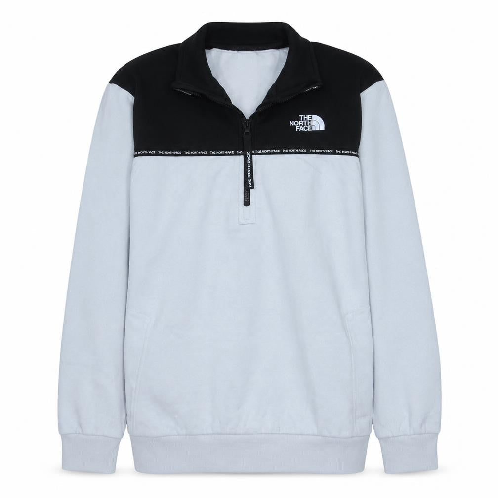 The North Face Womens White Black 1/2 Zip Pullover Sweatshirt Size M
