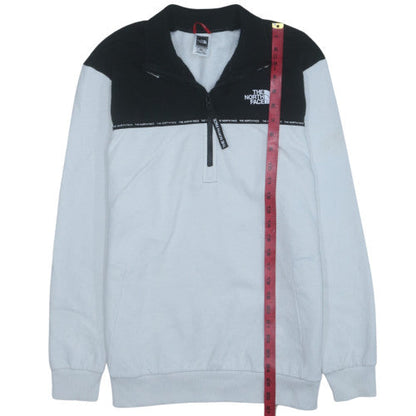 The North Face Womens White Black 1/2 Zip Pullover Sweatshirt Size M