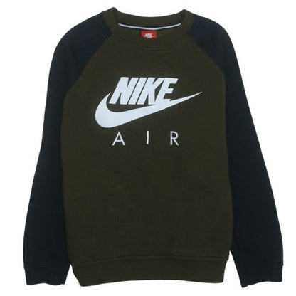 Nike Mens Green Air Logo Pullover Sweatshirt Size M