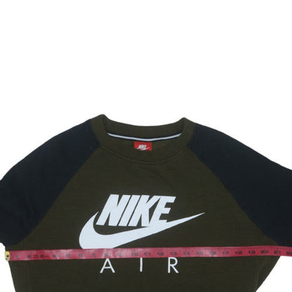Nike Mens Green Air Logo Pullover Sweatshirt Size M