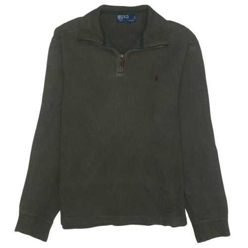 Polo Ralph Lauren Men’s Green 1/2 Zip Cotton Knit Sweatshirt L