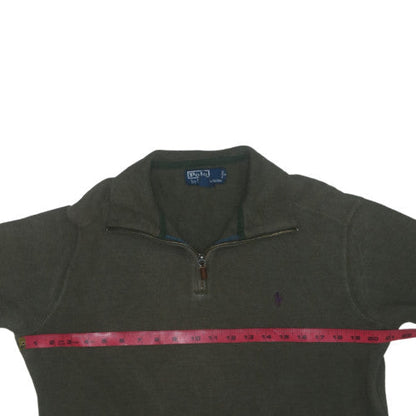 Polo Ralph Lauren Men’s Green 1/2 Zip Cotton Knit Sweatshirt L