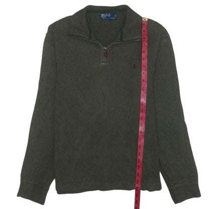 Polo Ralph Lauren Men’s Green 1/2 Zip Cotton Knit Sweatshirt L