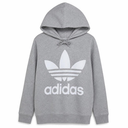 Adidas Womens Grey Hooded Pullover Sweatshirt Size 14