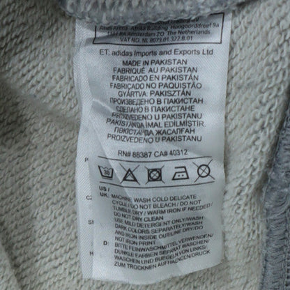 Adidas Womens Grey Hooded Pullover Sweatshirt Size 14