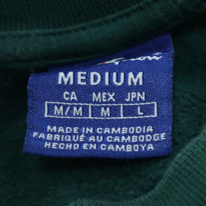 Champion Men's Green Medium Pullover Sweatshirt Crew Neck Logo