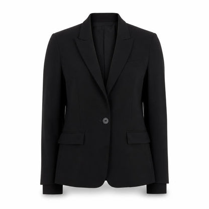 Theory Womens Black Wool Blend Slim Fit Blazer Size 6