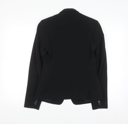 Theory Womens Black Wool Blend Slim Fit Blazer Size 6