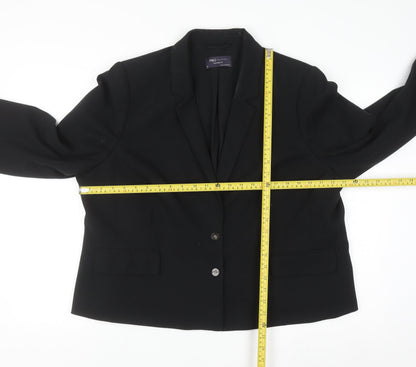Marks and Spencer Womens Black Size 22 Classic Tailored Blazer