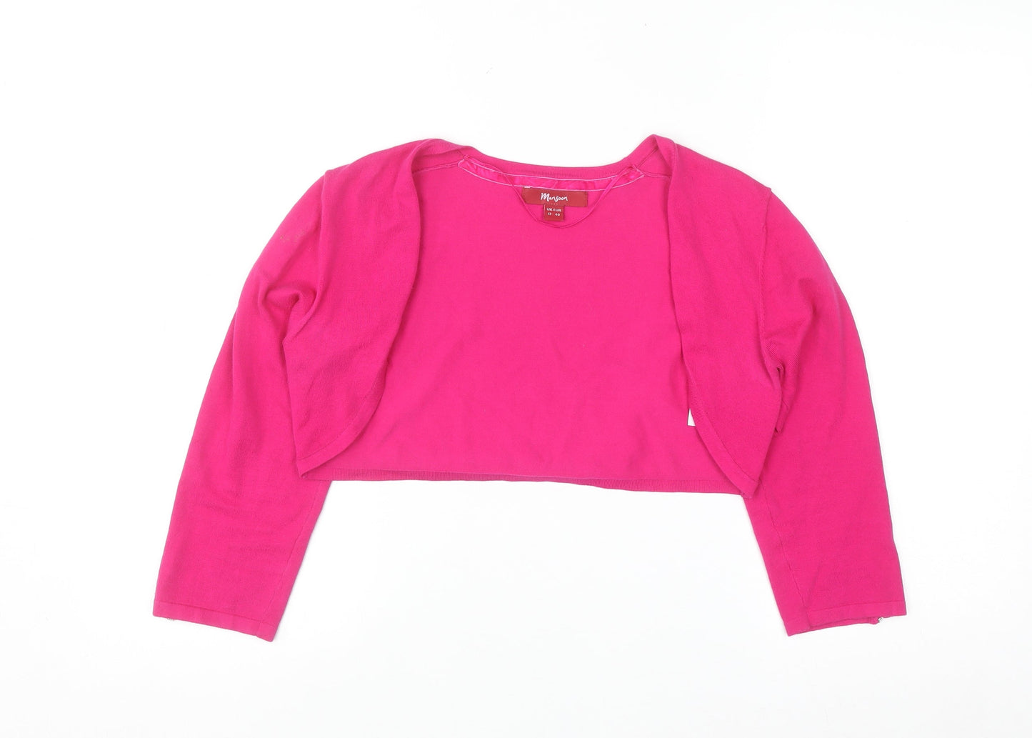 Monsoon Women’s Pink Shrug Cardigan Size 12 Cotton Blend Knit