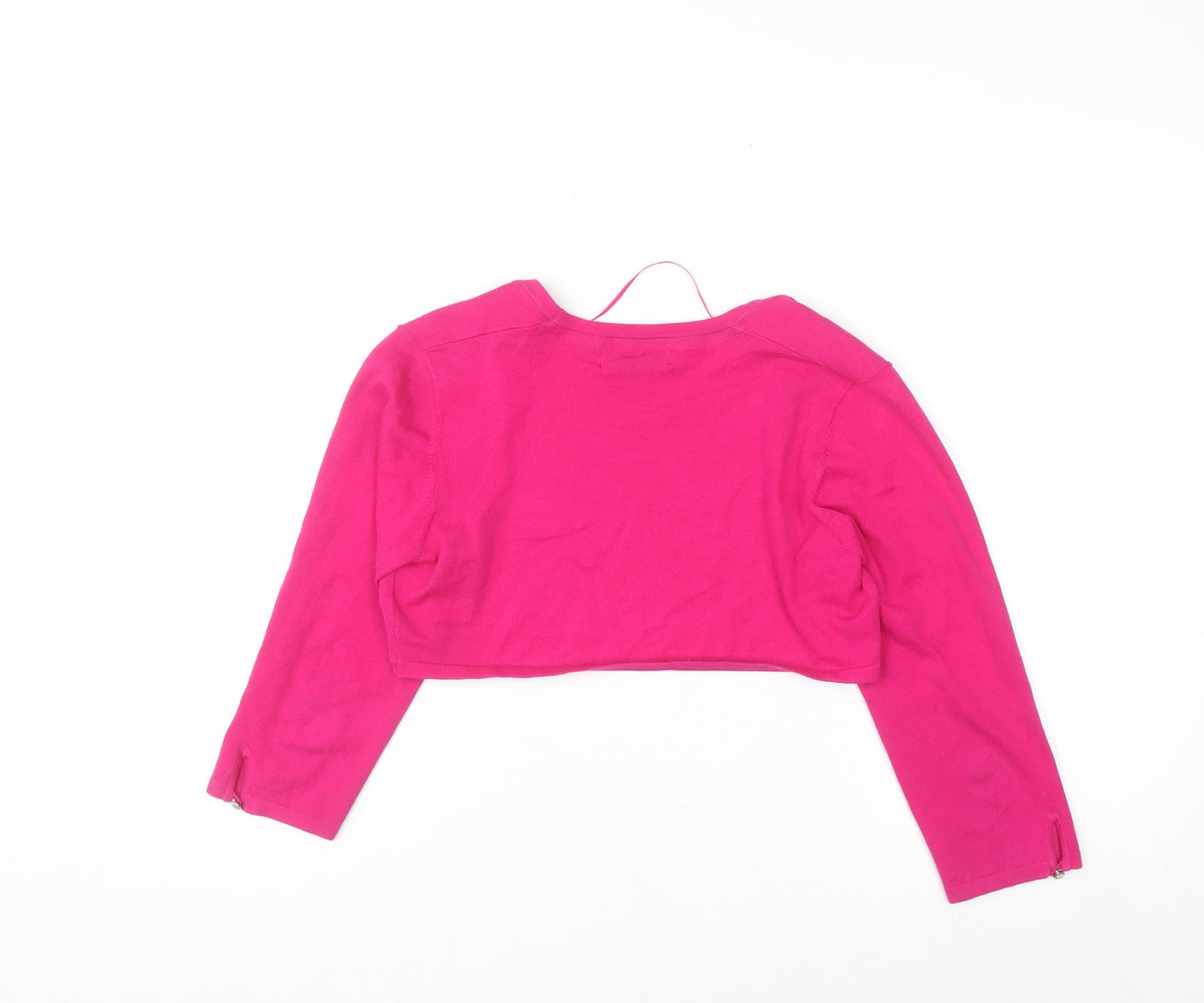 Monsoon Women’s Pink Shrug Cardigan Size 12 Cotton Blend Knit