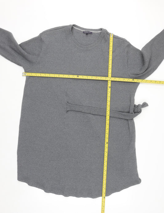 Marks and Spencer Women Grey Knit Belted Sweater Dress Size 12