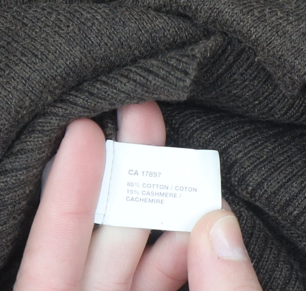GAP Mens Brown Cotton Cashmere Crew Neck Jumper Size L