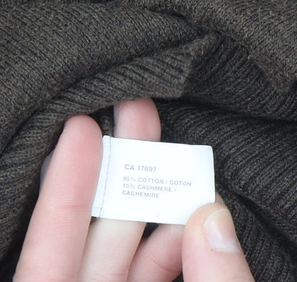 GAP Mens Brown Cotton Cashmere Crew Neck Jumper Size L